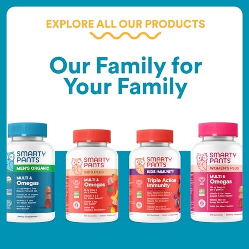 SmartyPants Teen Guy Plus Multivitamin & Omegas Gummies with Vitamins C, D3, B12 & Zinc Pineapple Orange 60ct