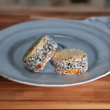 Manso Bakery Alfajor Sandwich Cookie Bite Filled with Dulce De Leche and Coconut Flakes, 20 ct