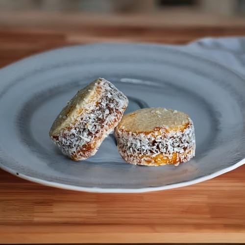 Manso Bakery Alfajor Sandwich Cookie Bite Filled with Dulce De Leche and Coconut Flakes, 20 ct
