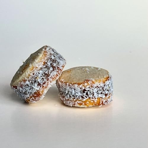 Manso Bakery Alfajor Sandwich Cookie Bite Filled with Dulce De Leche and Coconut Flakes, 20 ct