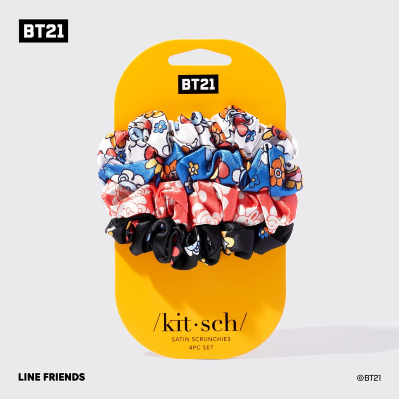 Kitsch x BT21 Satin Hair Scrunchies Hair Ties
