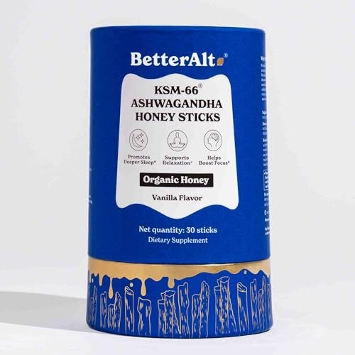 Betteralt KSM-66 Ashwagandha Honey Sticks For Relaxation and Focus 30 Sticks