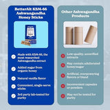 Betteralt KSM-66 Ashwagandha Honey Sticks For Relaxation and Focus 30 Sticks