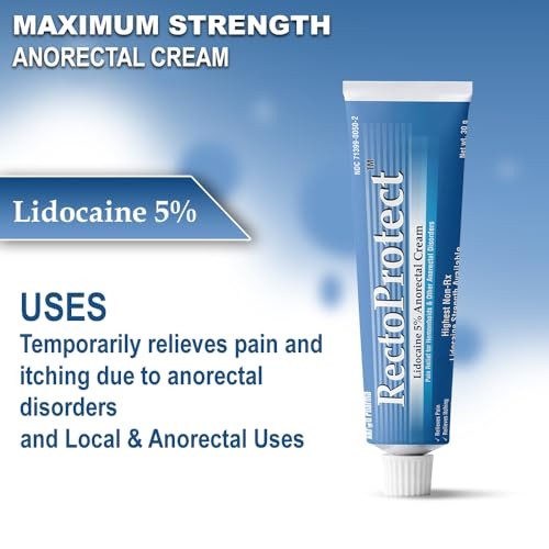 Akron Pharma Topical Numbing Cream for hemorroids with Lidocaine 5% - 30g