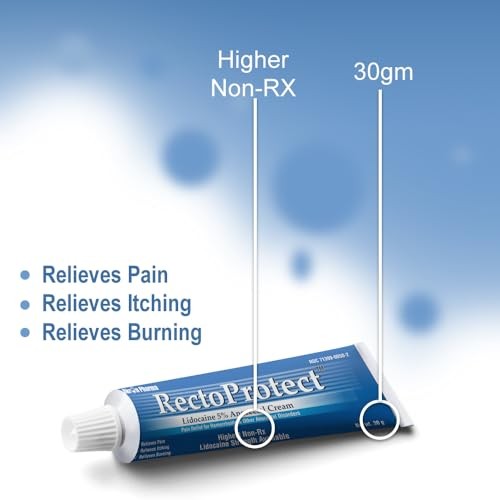 Akron Pharma Topical Numbing Cream for hemorroids with Lidocaine 5% - 30g