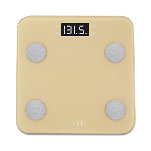 Elle Digital Body Weight Scale with BMI Analyzer, Gold, 400 lb Capacity