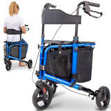 Vive 3 Wheel Walker Rollator Lightweight and Foldable with Seat, Brakes and Wheels