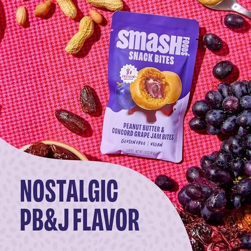 Smash Foods Gluten Free Peanut Butter and Concord Grape Jam Bites - 5ct