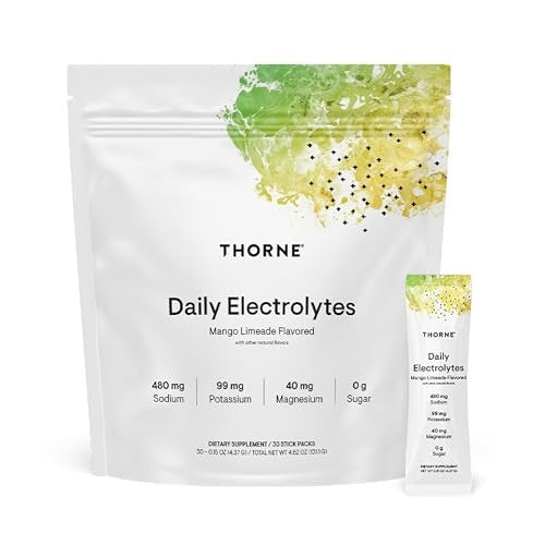 Thorne Daily Electrolytes Mango Limeade Drink Mix 30 Sticks