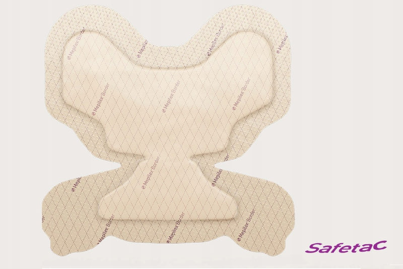 Mölnlycke Mepilex Border Heel Foam Dressing, 22 x 23 cm