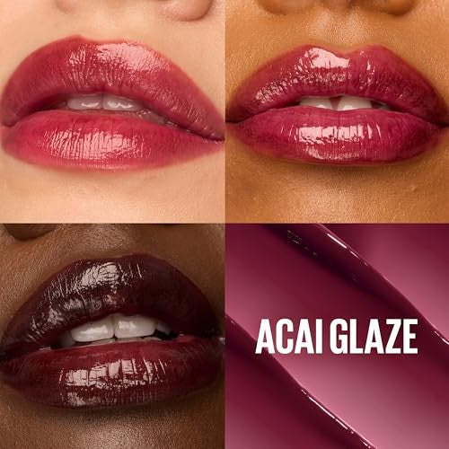Maybelline Lifter Glaze Hydrating Lip Gloss Oil Balm, Acai Glaze, 0.1 oz