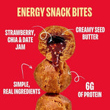 Chia Smash Protein Superfood Snack Bites Sunflower Butter + Strawberry Jam, 5 Bites