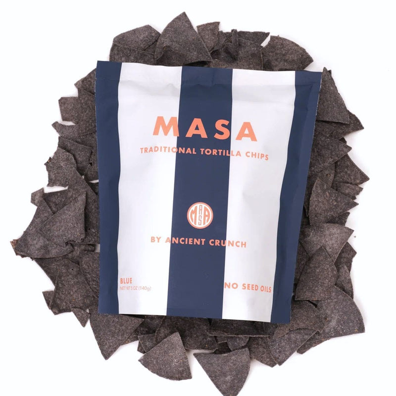 Ancient Crunch Masa Traditional Tortilla Chips Blue, 140g