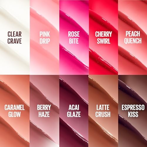 Maybelline Lifter Glaze Hydrating Lip Gloss Oil Balm, Cherry Swirl 04, 0.1 oz