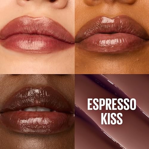 Maybelline Lifter Glaze Hydrating Lip Gloss Oil Balm, Espresso Kiss, 0.1 oz