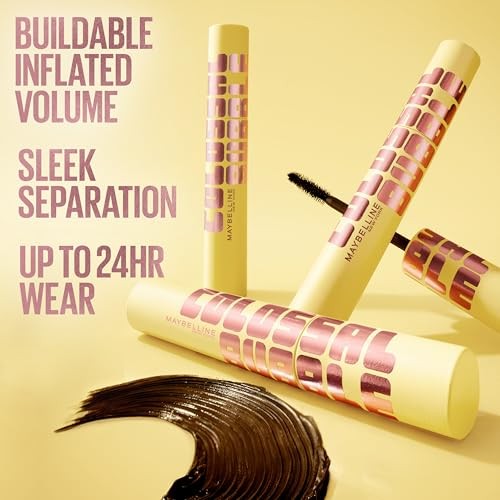 Maybelline Colossal Bubble Washable Mascara, Brownish Black, 0.33 fl oz