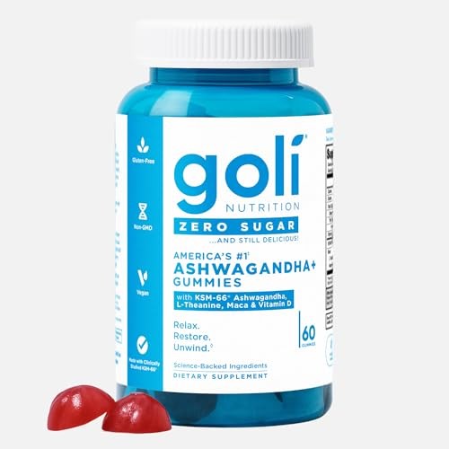 Goli Nutrition Ashwagandha Sugar Free Dietary Supplement Vegan Gummies - 60ct