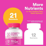 SmartyPants Teen Girl Plus Multivitamin & Omegas Gummies with Vitamin C, D3, B12 & Zinc Mango Orange 60ct