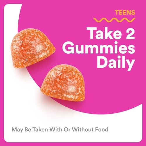 SmartyPants Teen Girl Plus Multivitamin & Omegas Gummies with Vitamin C, D3, B12 & Zinc Mango Orange 60ct