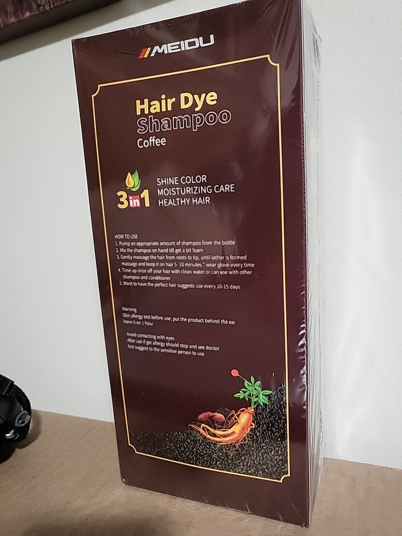 Original MEIDU Hair Dye Color Shampoo - COFFEE 500 ml