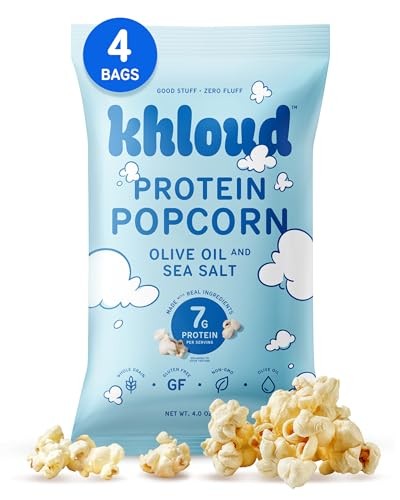 Khloud Olive Oil and Sea Salt Protein Popcorn - 4oz