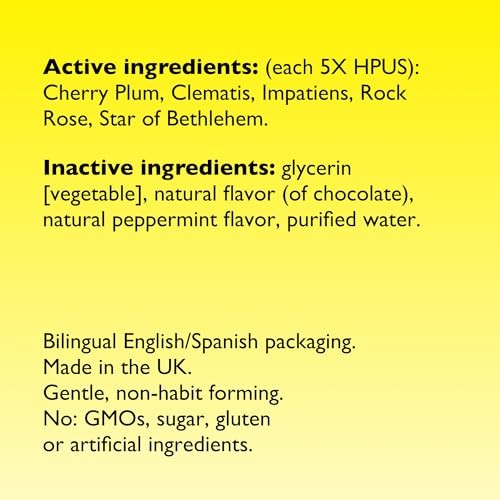 Bach, Rescue Remedy® Dropper, Stress Relief, Chocolate & Peppermint, 0.7 Fl Oz (20 Ml)