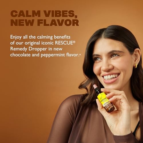 Bach, Rescue Remedy® Dropper, Stress Relief, Chocolate & Peppermint, 0.7 Fl Oz (20 Ml)