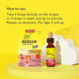 Bach, Rescue® Dropper Kids, Stress Relief, for Ages 2 & up, Strawberry, 0.35 Fl Oz (10 Ml)