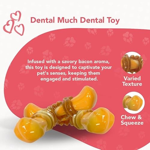 ReThink Pet Dental Munch Boomerang Bacon Flavor Scented Nylon Dog Chew Toy