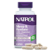 Natrol, Sleep & Restore, Melatonin Free, 60 Capsules