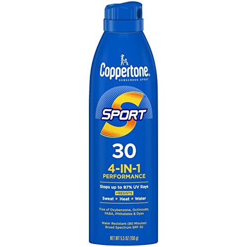 Coppertone Sport Continuous Sunscreen Spray, Broad Spectrum SPF 30, 5.5 oz