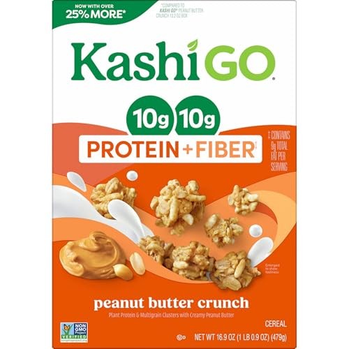 Kashi GO Cereal Protein + Fiber Peanut Butter Crunch 16.9 Oz