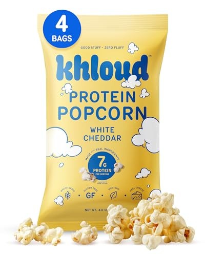Khloud White Cheddar Protein Popcorn - 4oz