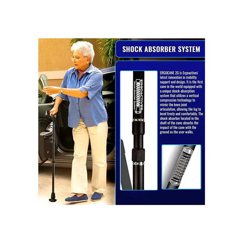Ergoactives Ergocane 2G Shock-Absorbing Adjustable Walking Cane