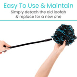 Vive Bendable Loofah on a Stick with Long Handle