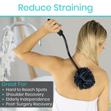 Vive Bendable Loofah on a Stick with Long Handle
