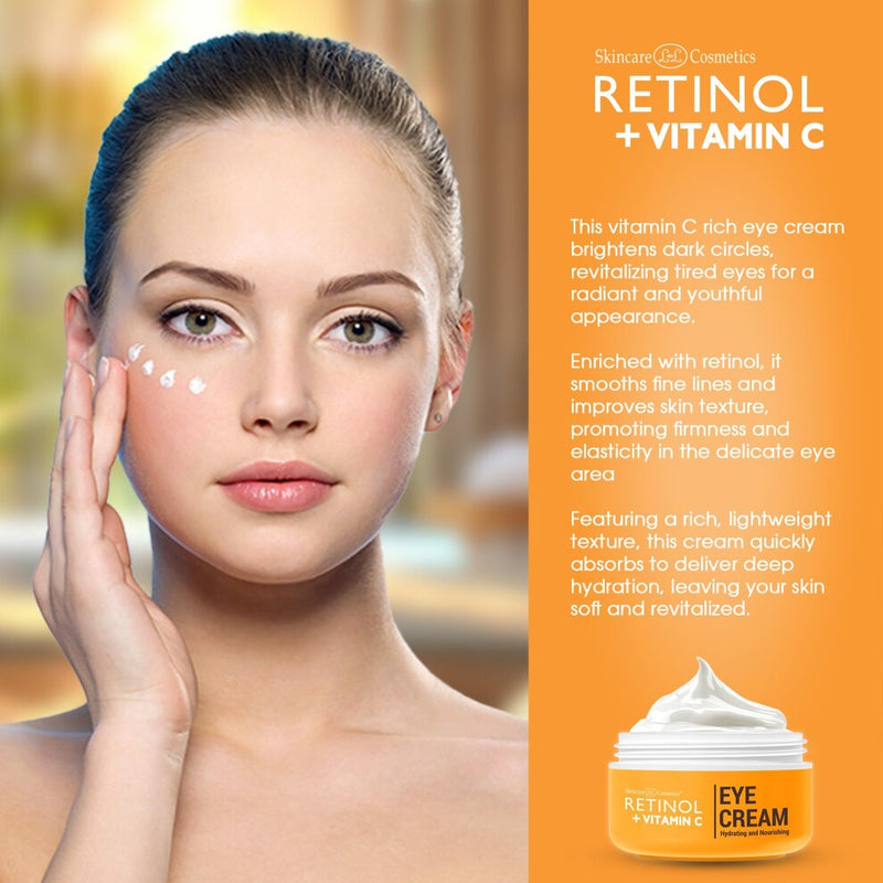 Retinol + Vitamin C Eye Cream - Anti-Aging  Dark Circle & Puffiness 15g