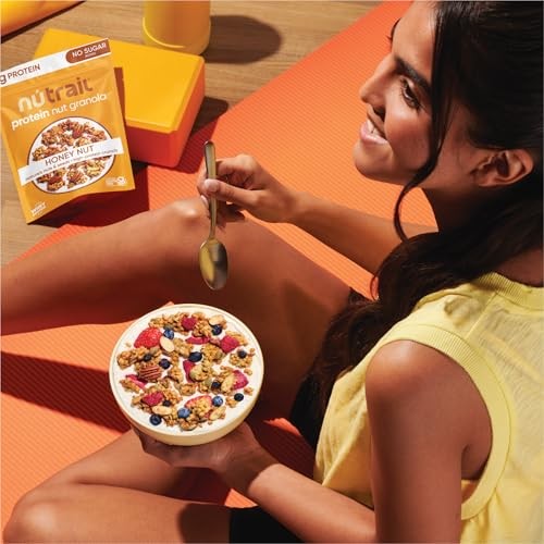NuTrail 17g Protein Nut Granola Cereal, Honey Nut, No Sugar Added, 8 Oz.