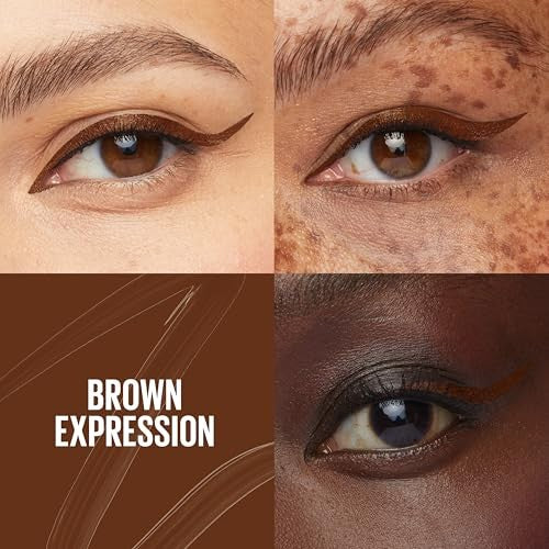 Maybelline Tattoo Studio Dip-Ink Liquid Eyeliner, Brown Expression, 0.06 fl oz