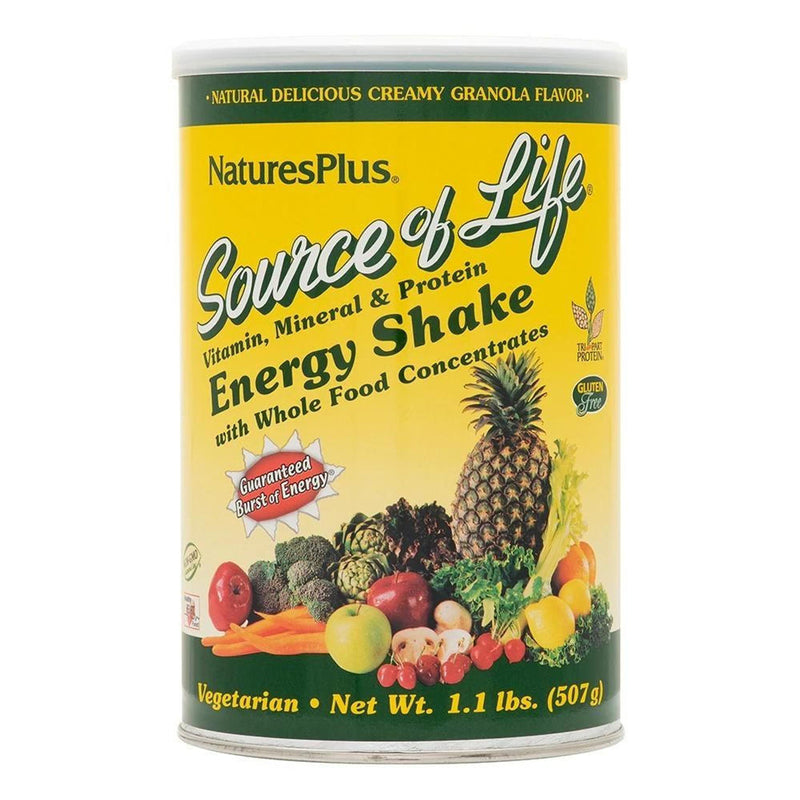 NaturesPlus Energy Shake Powder, Creamy Granola, 1.1 lb