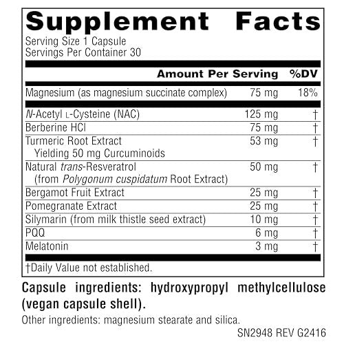 Source Naturals MitoNight™ with Melatonin, Evening Care for Mitochondrial Repair* - 30 Capsules