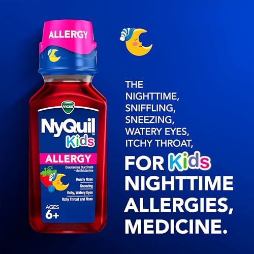 Vicks NyQuil Kids Allergy Liquid, Berry, 8 FL OZ