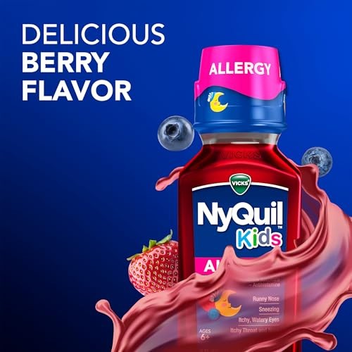 Vicks NyQuil Kids Allergy Liquid, Berry, 8 FL OZ