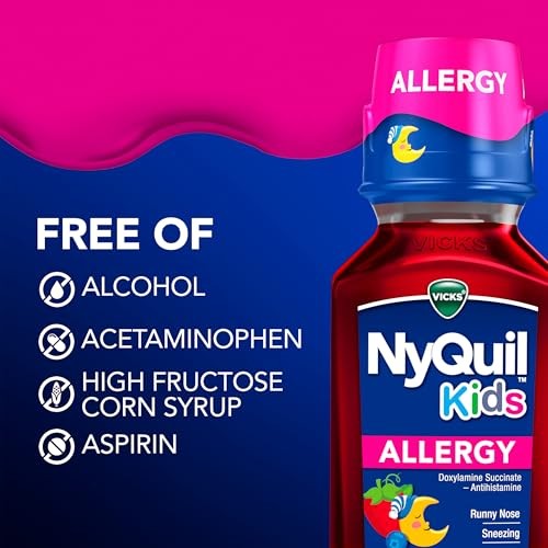 Vicks NyQuil Kids Allergy Liquid, Berry, 8 FL OZ