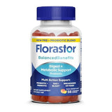 Florastor Digestive and Metabolic Support Probiotic Blend Gummies Peach Lemonade 56 Vegetarian Gummies