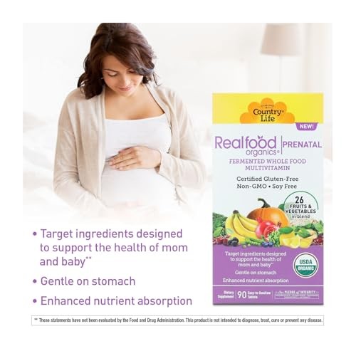 Country Life, Realfood Organics®, Prenatal, 90 Easy-to-Swallow Tablets
