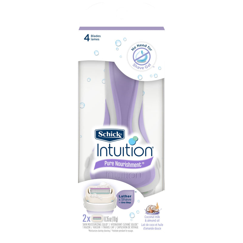 Schick Intuition Pure Nourishment Razor + 2 Refills