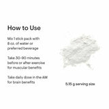 Thorne Creatine Monohydrate Unflavored Powder 30 Travel Sticks