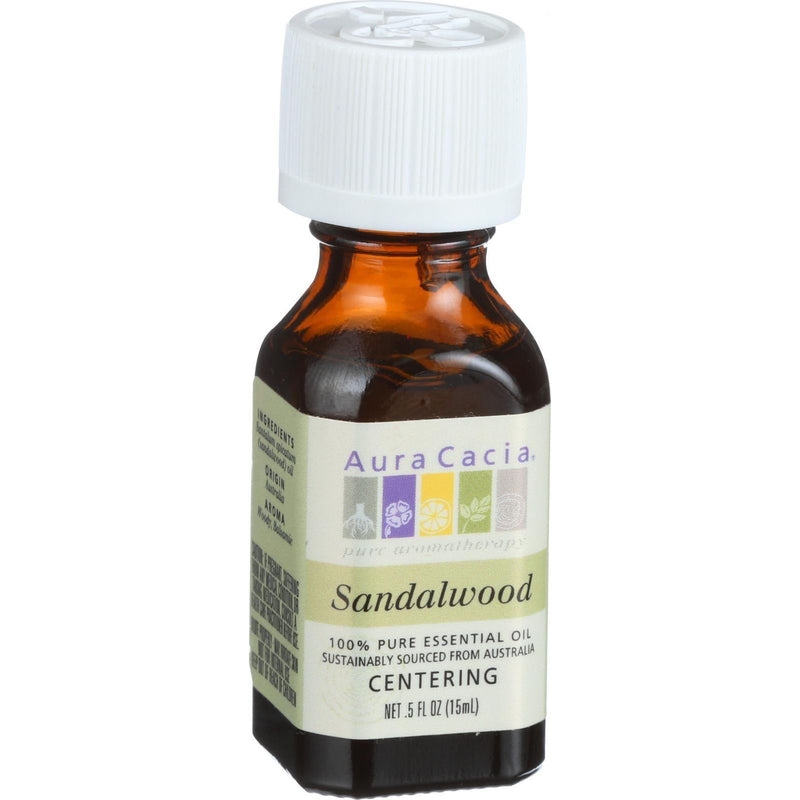 Aura Cacia Sandalwood Essential Oil, 0.5 fl oz