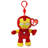 TY Marvel Iron Man Plush Keychain, 4 in